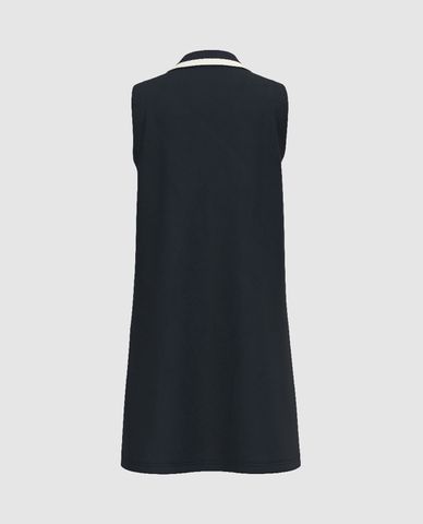  URBAN REVIVO - Đầm polo sát nách phom mini Lapel Straight 