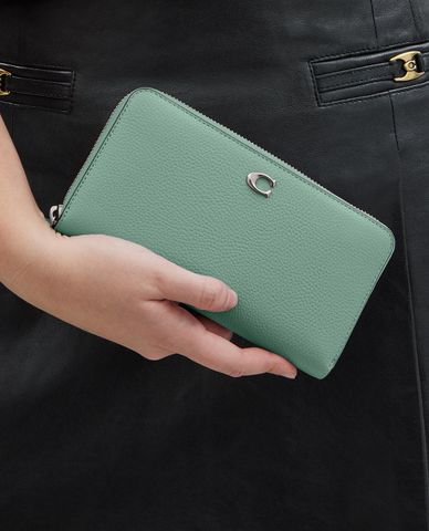  COACH - Ví nữ dáng dài chữ nhật phối logo tinh tế Accordion 