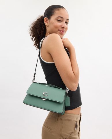  COACH - Túi đeo vai nữ phom chữ nhật nắp gập Juno 