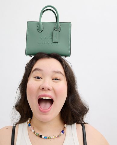  COACH - Túi xách nữ phom hình vuông Ace 17 