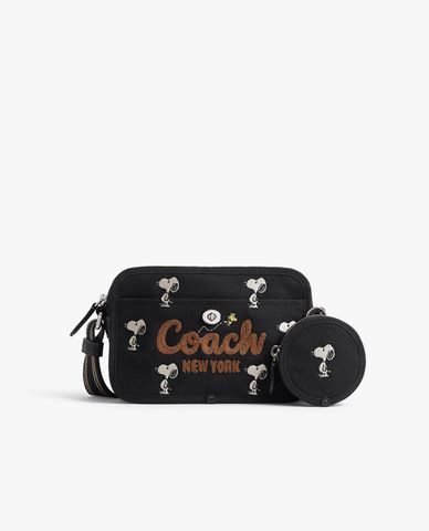  COACH - Túi đeo chéo nữ phom chữ nhật Peanuts 