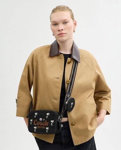  COACH - Túi đeo chéo nữ phom chữ nhật Peanuts 