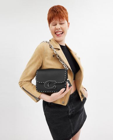  COACH - Túi đeo vai nữ chữ nhật Idol Rivet 