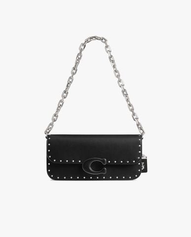  COACH - Túi đeo vai nữ phom chữ nhật phối xích Idol 23 With Rivets 