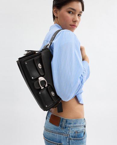  COACH - Túi đeo vai nữ nắp gập Cargo Turnlock Soft Tabby 