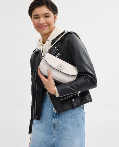  COACH - Túi đeo chéo nữ phom chữ nhật Emmy Saddle 23 With Tea Rose 