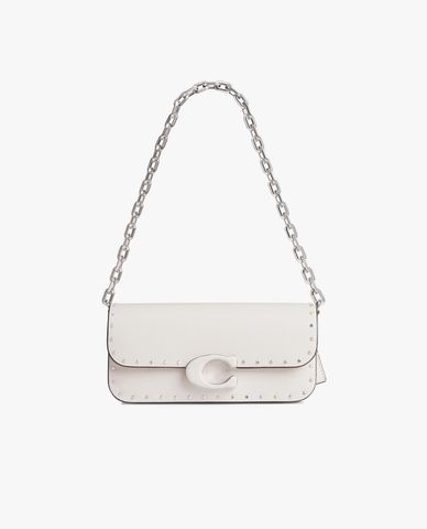  COACH - Túi đeo vai nữ phom chữ nhật phối xích Idol 23 With Rivets 