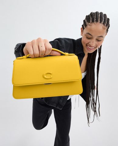  COACH - Túi đeo vai nữ phom chữ nhật nắp gập Juno 