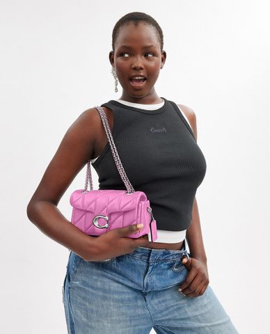  COACH - Túi đeo chéo nữ phom chữ nhật nắp gập Tabby 20 