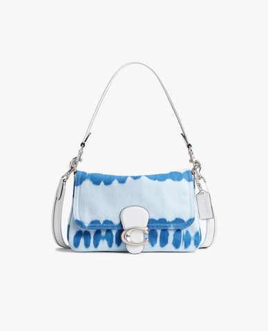  COACH - Túi đeo vai nữ nắp gập hoạ tiết tie-dye Soft Tabby 