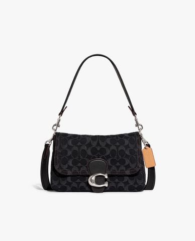  COACH - Túi đeo vai nữ chữ nhật Soft Tabby In Signature Denim 