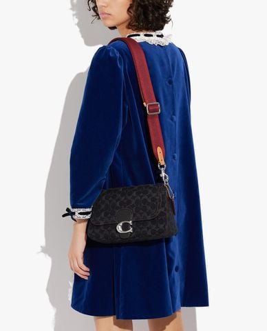  COACH - Túi đeo vai nữ chữ nhật Soft Tabby In Signature Denim 