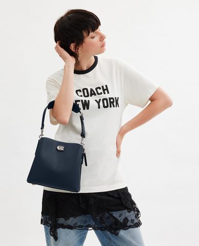  COACH - Túi đeo vai nữ phom vuông Willow Bucket 