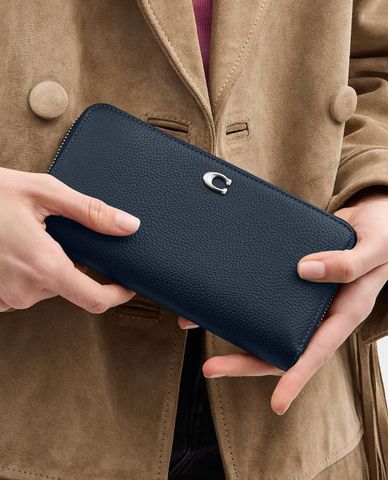  COACH - Ví nữ dáng dài chữ nhật phối logo tinh tế Accordion 