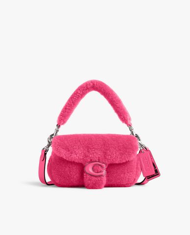  COACH - Túi đeo vai nữ nắp gập The Lil Nas x Drop Tabby 18 In Shearling 