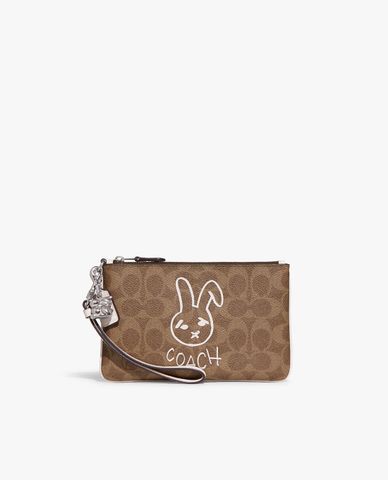  COACH - Ví nữ dáng dài phom chữ nhật Lunar New Year Signature Canvas Rabbit 