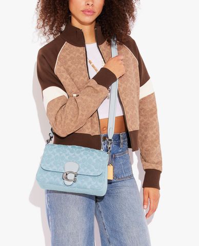  COACH - Túi đeo vai nữ chữ nhật Soft Tabby In Signature Denim 