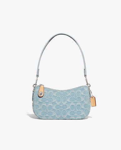  COACH - Túi đeo vai nữ chữ nhật Swinger 20 In Signature Denim 