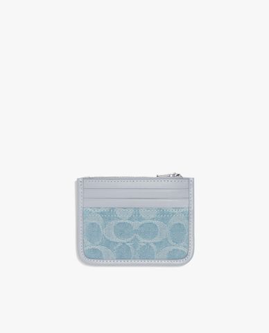  COACH - Ví đựng thẻ nữ phối zip hiện đại 