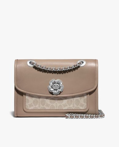  COACH - Túi đeo chéo nắp gập họa tiết logo Parker 