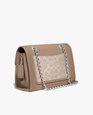  COACH - Túi đeo chéo nắp gập họa tiết logo Parker 