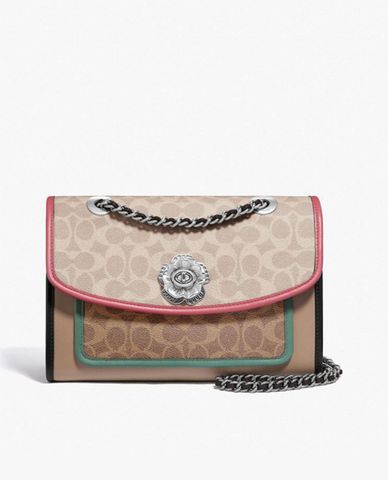  COACH - Túi đeo chéo nắp gập khóa kim loại Parker 