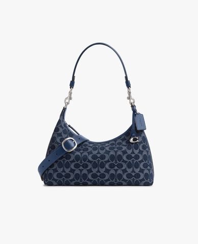  COACH - Túi đeo vai nữ hình thang Juliet In Signature Denim 