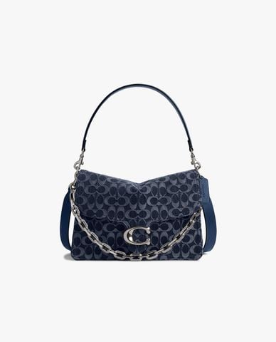  COACH - Túi đeo vai nữ Chain Tabby 30 In Signature Denim 