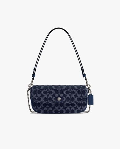  COACH - Túi đeo vai nữ chữ nhật Brook In Signature Denim 