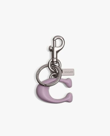  COACH - Móc khóa nữ hình chữ C sang trọng 