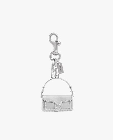  COACH - Móc khóa nữ hình túi xách nắp gập lấp lánh 