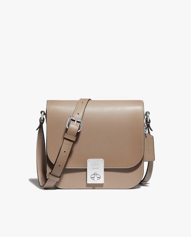  COACH - Túi đeo vai nữ nắp gập Hutton Saddle In Colorblock 