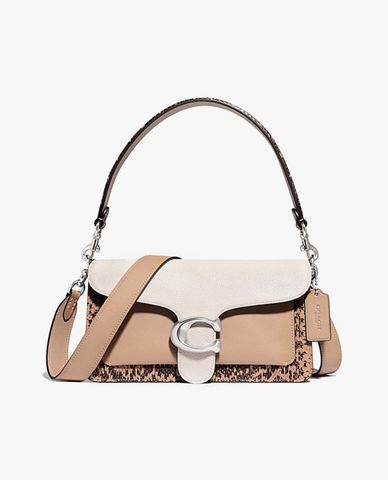  COACH - Túi đeo vai chữ nhật viền da rắn Tabby 26 