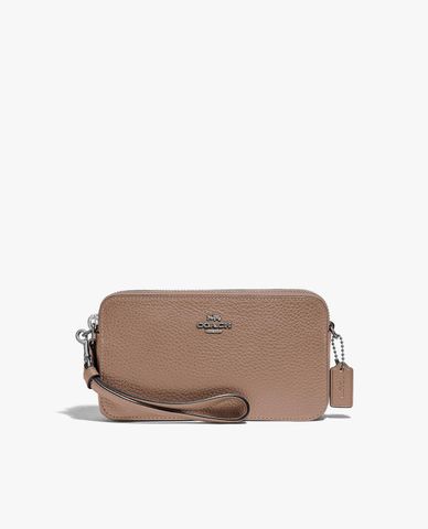  COACH - Ví cầm tay nữ chữ nhật phối zip Kira 