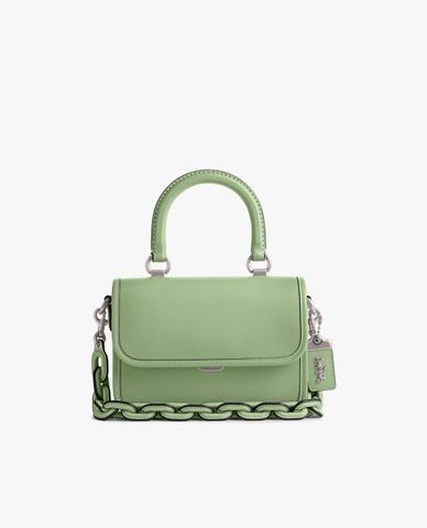  COACH - Túi đeo vai nữ phom chữ nhật nắp gập phối mắc xích Rogue Top 