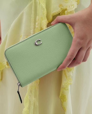  COACH - Ví dài nữ phom chữ nhật phối logo tinh tế Essential 