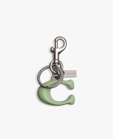  COACH - Móc khóa nữ hình chữ C sang trọng 