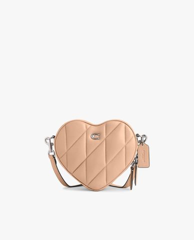  COACH - Túi đeo chéo nữ phom trái tim thiết kế chần bông độc đáo 