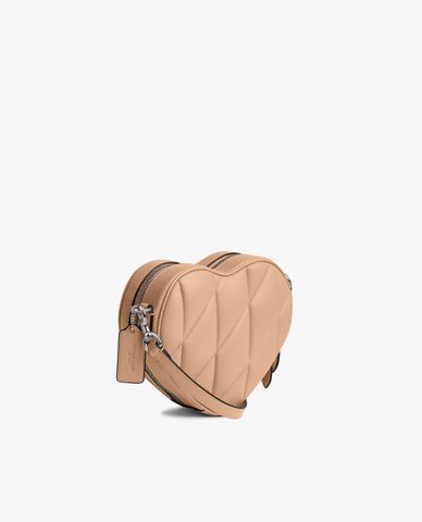  COACH - Túi đeo chéo nữ phom trái tim thiết kế chần bông độc đáo 