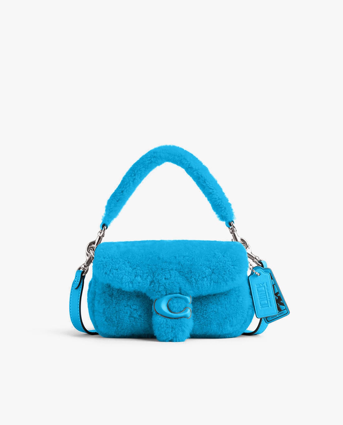 COACH - Túi đeo vai nữ nắp gập The Lil Nas x Drop Tabby 18 In Shearling