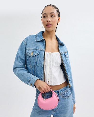  COACH - Túi xách nữ phom bán nguyệt phối mắc xích Jonie 