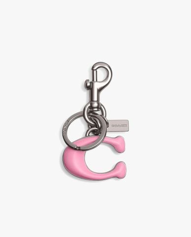  COACH - Móc khóa nữ hình chữ C sang trọng 