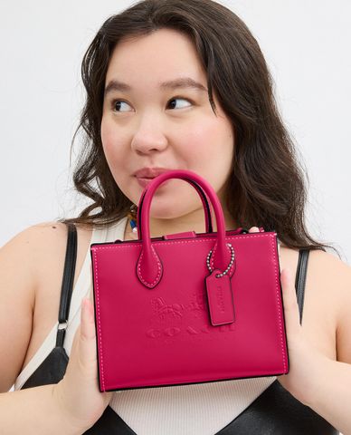  COACH - Túi xách nữ phom hình vuông Ace 17 