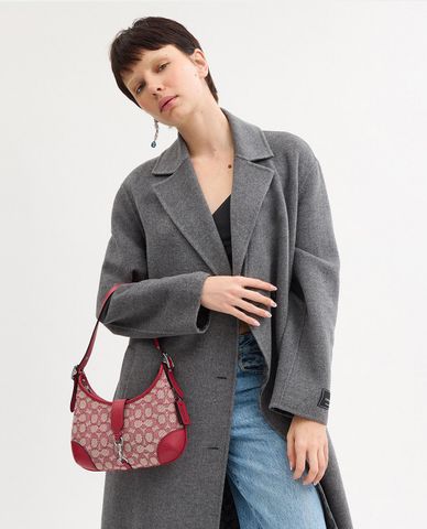  COACH - Túi đeo vai nữ phom bán nguyệt Hamptons 