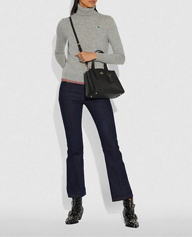  COACH - Túi xách nữ phối quai đeo Charlie Carryall 28 