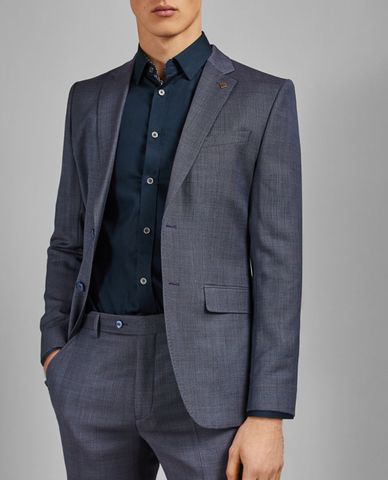  TED BAKER - Áo vest nam phối túi Debonair Birdseye Wool 