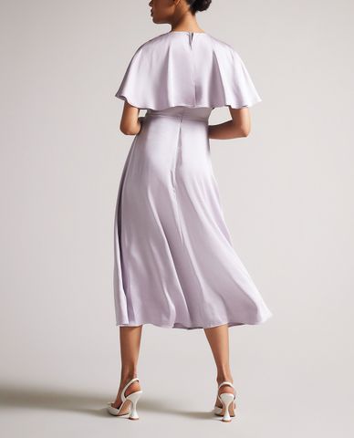  TED BAKER - Đầm midi phom suông cổ V xẻ tà Immie 