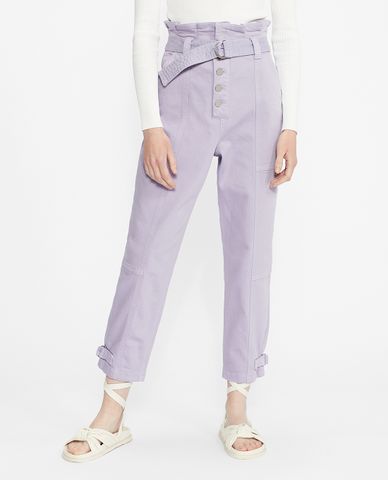  TED BAKER - Quần nữ lưng cao ống đứng phối thắt lưng Flintt 