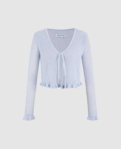  URBAN REVIVO - Áo khoác cardigan nữ tay dài hiện đại 