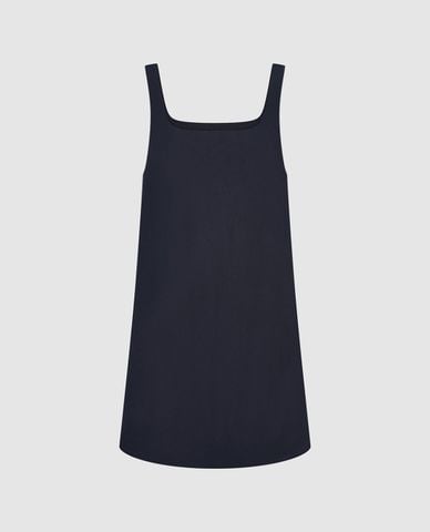  URBAN REVIVO - Đầm hai dây midi cổ vuông thời trang 